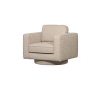 Fauteuil pivotant bouclé naturel LAZY