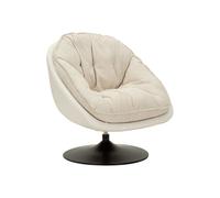 Fauteuil pivotant rembourré design rétro Poise