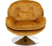 Fauteuil pivotant Cosy velours ocre Kare Design