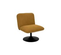 Fauteuil Pivotant Côtelé "Jules" 79cm Jaune