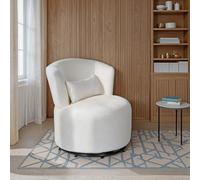 Fauteuil pivotant de salon Joya, Beige