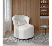 Fauteuil pivotant de salon ARNO, Blanc