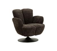 Fauteuil Pivotant Design "Tulipano" 92cm Noir