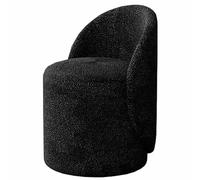 Fauteuil pivotant élégant en peluche - Tabouret de coiffeuse rond en velours imitation agneau pour dressing, entrée et chambre à coucher, fauteuil d'appoint rotatif à 360° (couleur : B)