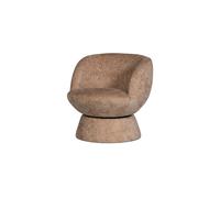 Fauteuil pivotant en chenille naturel SHUFFLE