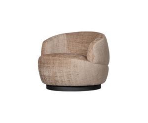 Fauteuil pivotant en chenille sable WOOLLY