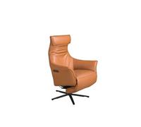 Fauteuil pivotant en cuir brun 5137, 78 x 70 x 115 cm -