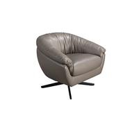 Fauteuil pivotant en cuir gris 5138, 87 x 85 x 74 cm -