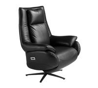 Fauteuil Pivotant En Cuir Noir Noir