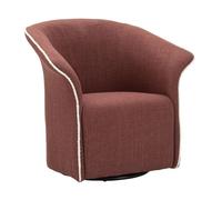 Fauteuil pivotant en tissu bordeaux cm 83,5x66x80