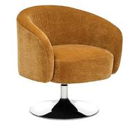 Atmosphera Fauteuil Edith en métal et pin H73 cm Jaune ocre