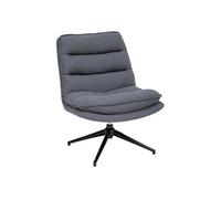 Atmosphera - Fauteuil pivotant en tissu et pieds métal HARPER - Gris