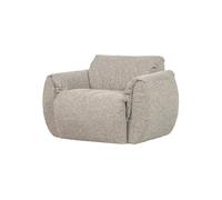 Fauteuil pivotant en tissu tissé mélange naturel BAGGY