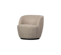 Fauteuil pivotant en tissu tissé sable Serra