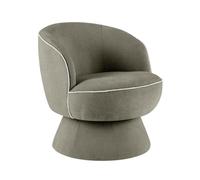 Oviala Fauteuil pivotant en Tissu Vert