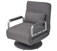 Fauteuil Pivotant Et Canapé-Lit Gris Foncé Tissu - Vidaxl Gris