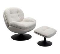 Fauteuil pivotant et repose-pieds Stanford Kare Design