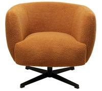 Fauteuil pivotant Fuzzy marron Kare Design