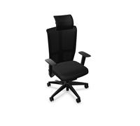 Fauteuil pivotant Goal-Air avec dossier et appui-tête en maille, par Interchaise - 175G