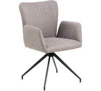 Fauteuil pivotant Laura avec accoudoirs, revêtement gris