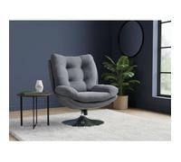 Amadeus Fauteuil pivotant Magnum – tissu noir – chrome