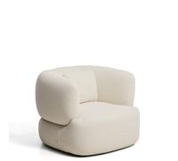 Fauteuil pivotant Martina avec coussin en chenille écrue, crédit FSC Mix
