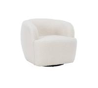 Fauteuil pivotant métal et bouclette Laya