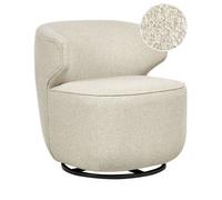 Fauteuil pivotant MOLLEBY Bouclé Beige clair