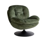 Fauteuil pivotant NOLVIK Velours Vert foncé