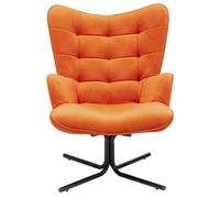 Fauteuil pivotant Oscar velours orange Kare Design