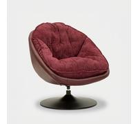 Fauteuil pivotant rembourré design rétro Poise