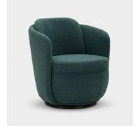 Fauteuil pivotant rembourré en tissu Torino