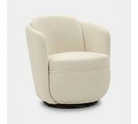 Fauteuil pivotant rembourré en tissu Torino