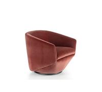 Fauteuil pivotant rembourré en velours 5041C, 78 x 78 x 70 cm. -