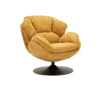 Fauteuil Pivotant Rétro "Loto" 85cm Moutarde