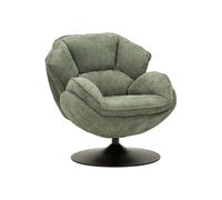 Fauteuil pivotant rétro rembourré pour salon Hamburg Poise