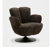 Fauteuil pivotant rétro rembourré de salon Monaco Poise