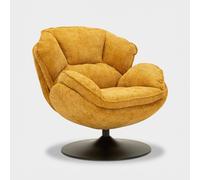 Fauteuil pivotant rétro rembourré pour salon Hamburg Poise