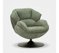 Fauteuil pivotant rétro rembourré pour salon Hamburg Poise