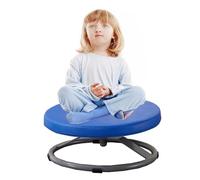 Fauteuil pivotant sensoriel pour enfants autistes, grand siège tournant avec coussin doux de 5 cm et base en fer, tapis silencieux antidérapant inclus