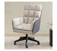 Fauteuil pivotant simple, chaise d'ordinateur, chaise de bureau, chaise de coiffeuse avec roulettes, fauteuils rembourrés en tissu à dossier haut, chaise de salon, chaise de lecture pour salon