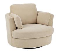 Fauteuil Pivotant "Swiv" 109cm Beige Clair