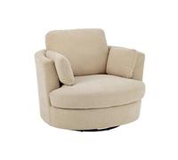 Fauteuil Pivotant "Swiv" 109cm Beige Clair