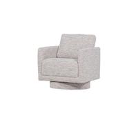 Fauteuil pivotant tissu chiné naturel Oska