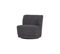 Fauteuil pivotant tissu mélangé gris ATTY