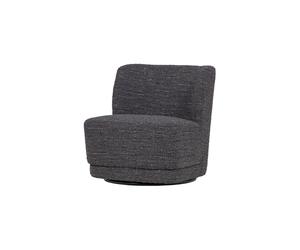 Fauteuil pivotant tissu mélangé gris ATTY