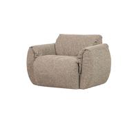 Fauteuil pivotant tissu tissé mélange brun BAGGY