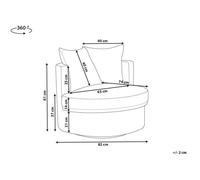 Fauteuil pivotant vert DALBY