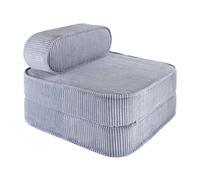 Fauteuil pliant enfant - pouf convertible en velours côtelé blueberry blue TU