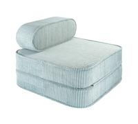 Fauteuil pliant enfant - pouf convertible en velours côtelé peppermint green TU